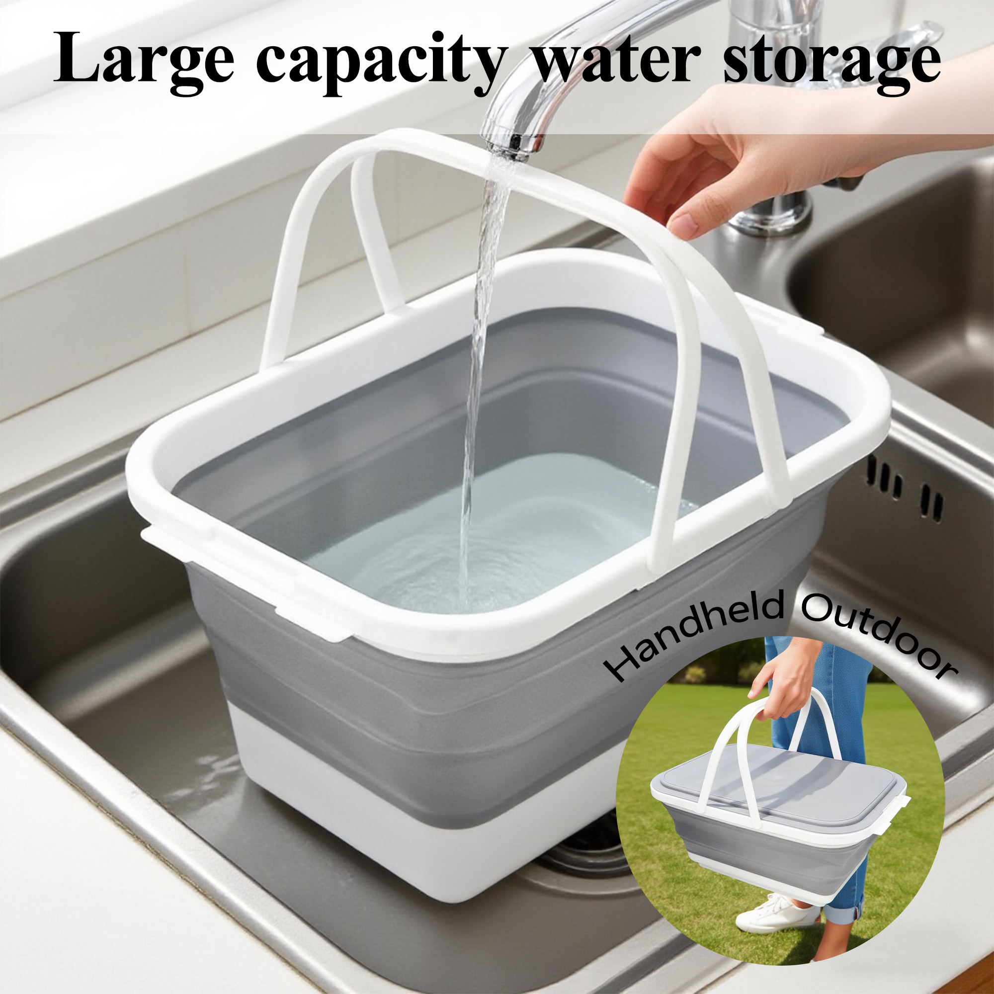 One collapsible bucket for every room - kitchen, laundry, kids room and car trunk