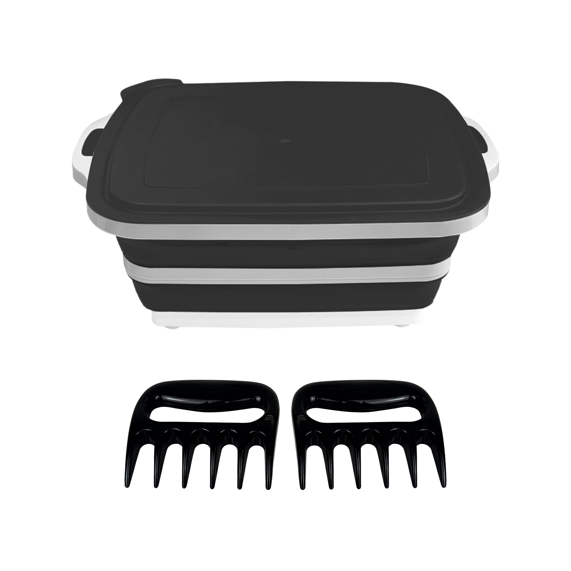 Collapsible camp sink in black