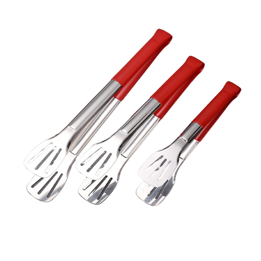 Silicone-Handle BBQ Tongs – 3-Piece Set specifications