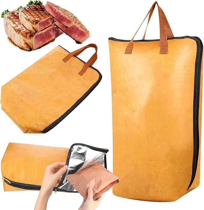 BBQ Resting Blanket with 5-Layer Insulation in use