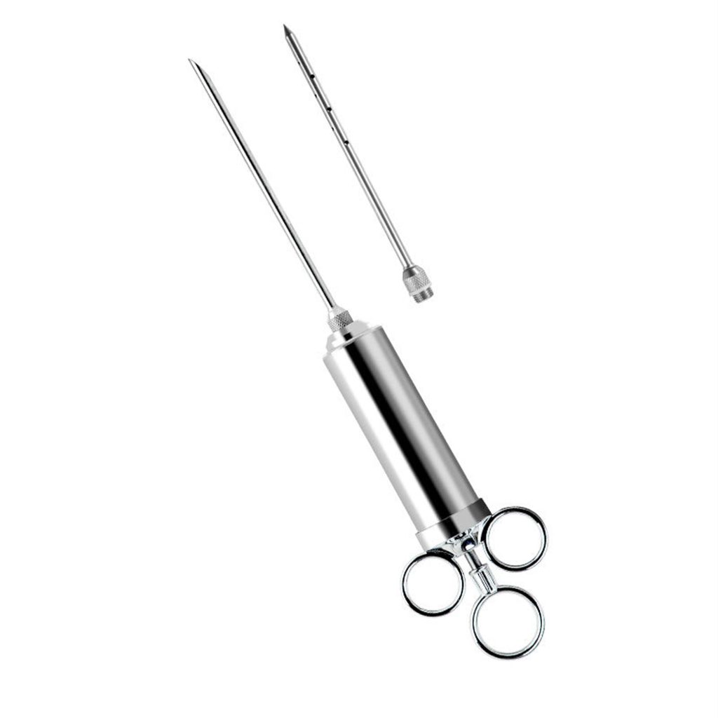 304 Stainless Meat Injector – Marinade Syringe in use