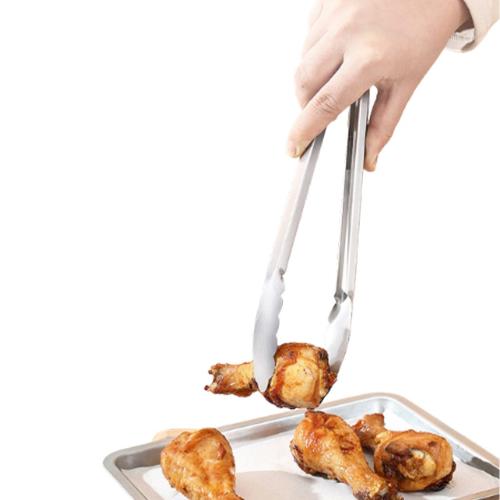 Stainless BBQ Tongs – 6 Sizes, Foldable in use