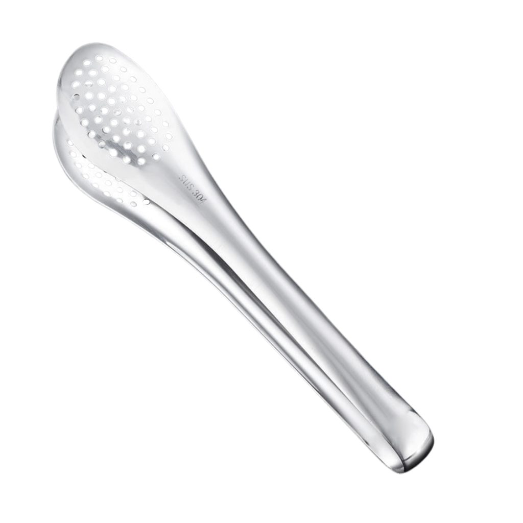 Stainless BBQ Tongs with Drainage Holes – 5 Sizes in use
