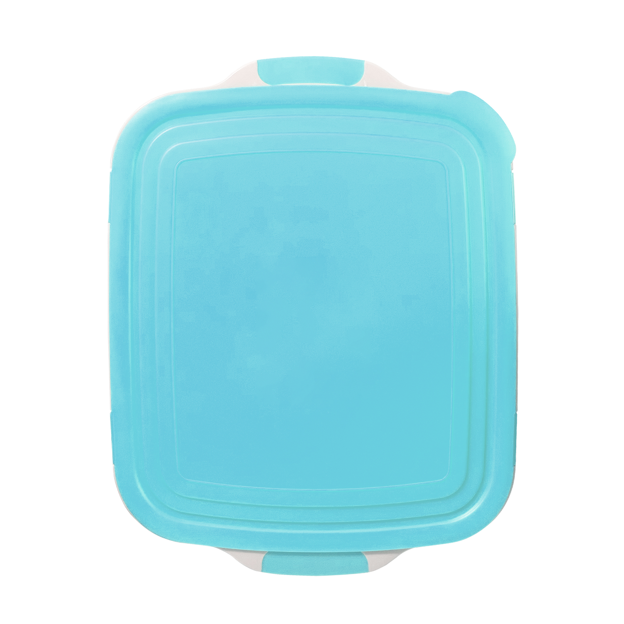 16L Foldable Prep Tub with Airtight Locking Lid - Blue in use