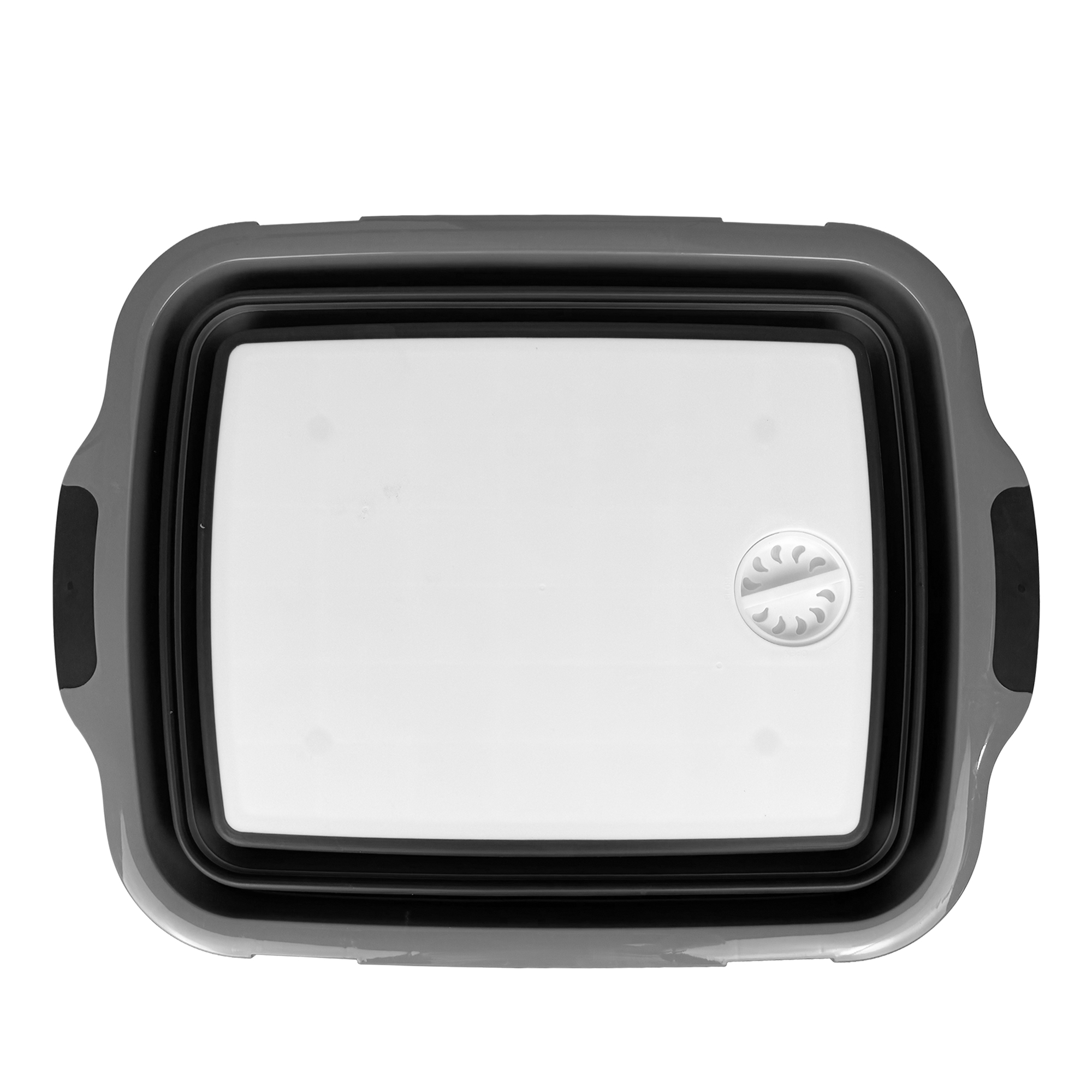 30L Foldable Multi-Purpose Basin with Sealed Lid - Black in use