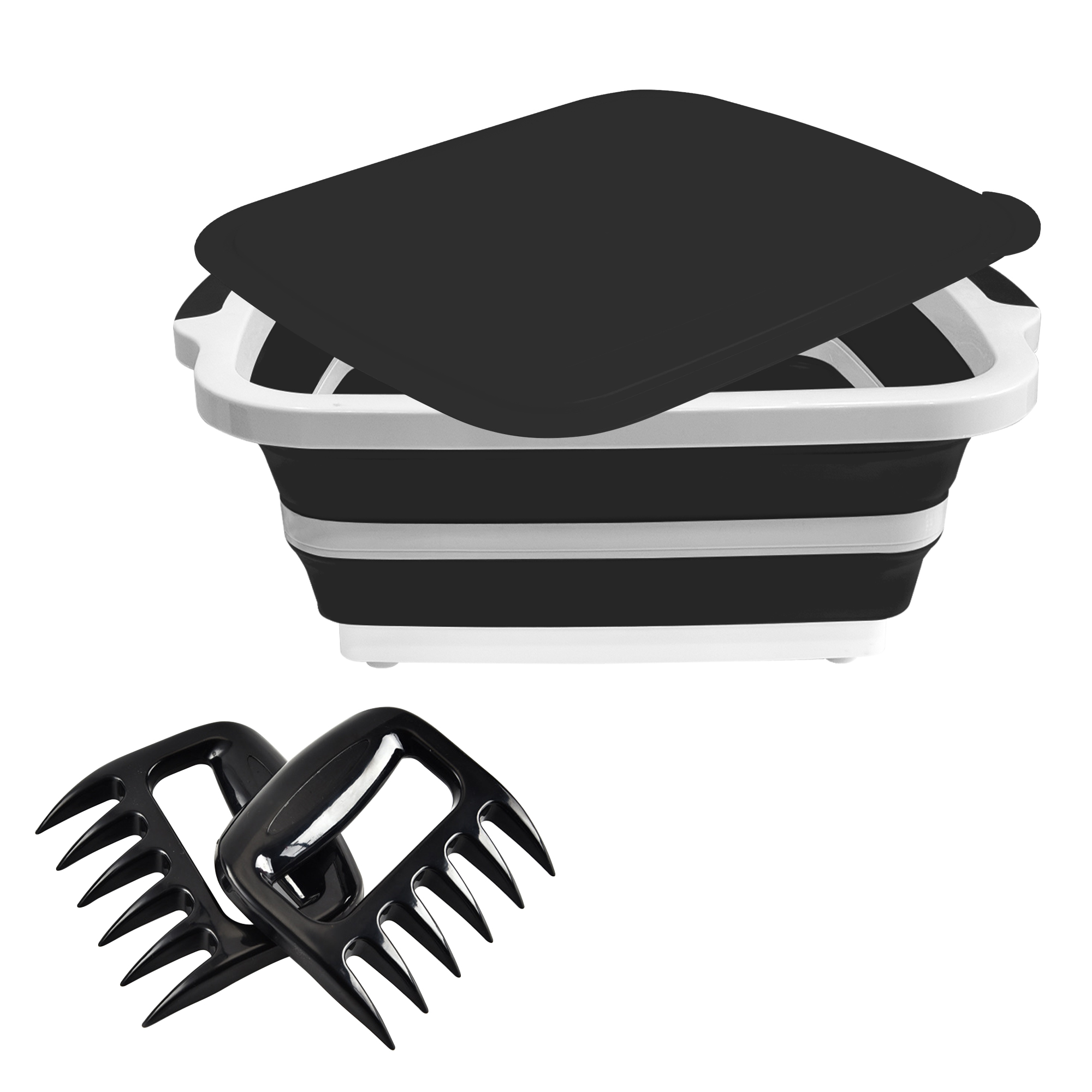 Foldable 30L dish tub in black