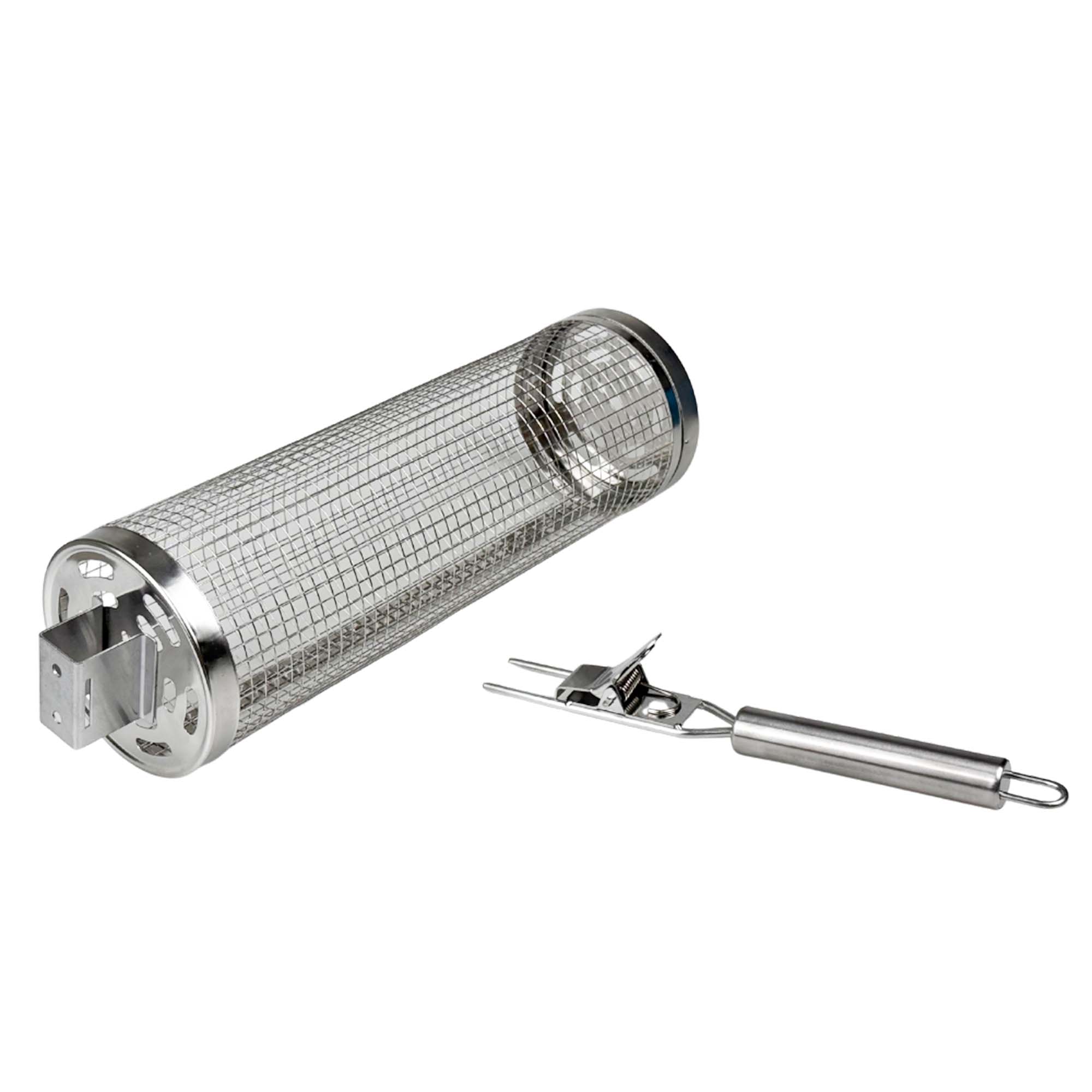 Panier de grill rotatif – poignées en inox