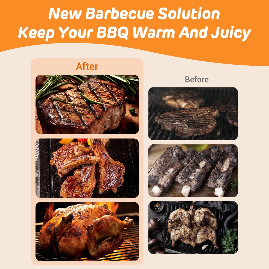 BBQ Resting Blanket for Meat – Insulated Wrap in use