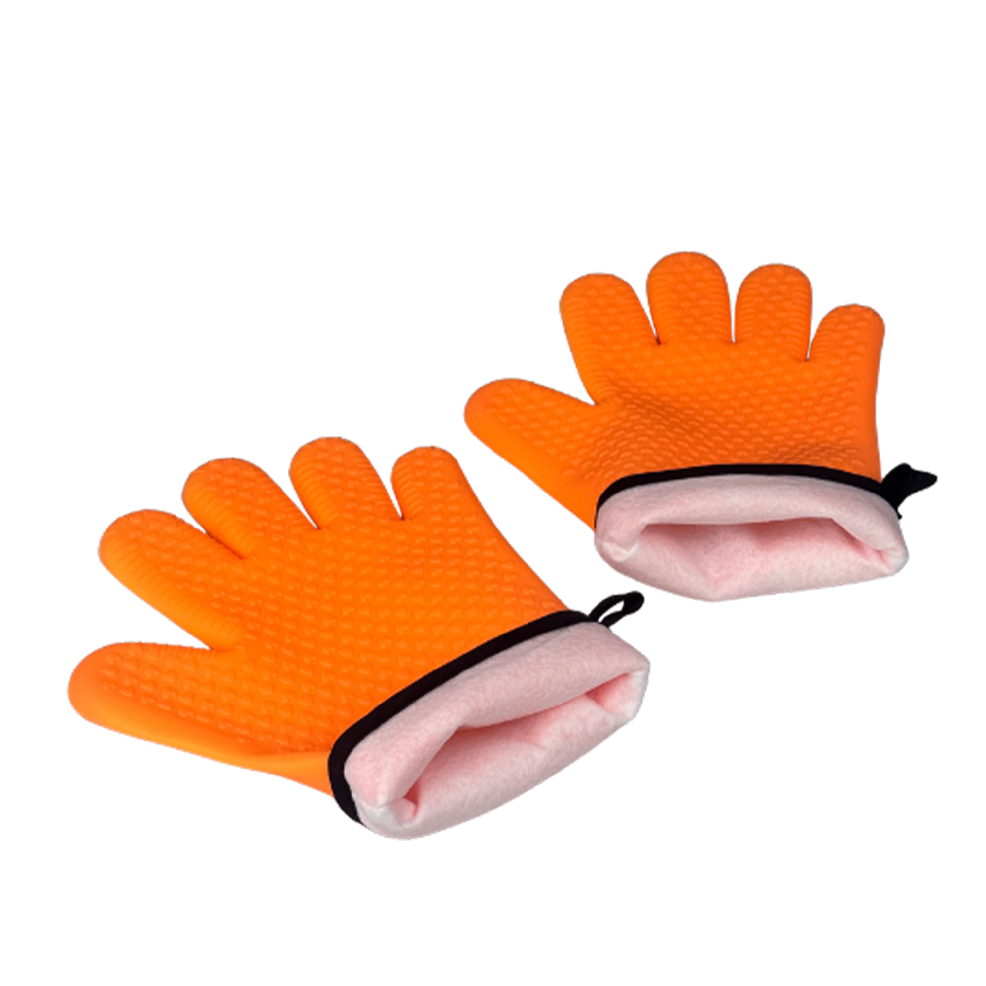 Gants BBQ en silicone – doublure coton, résistants à la chaleur