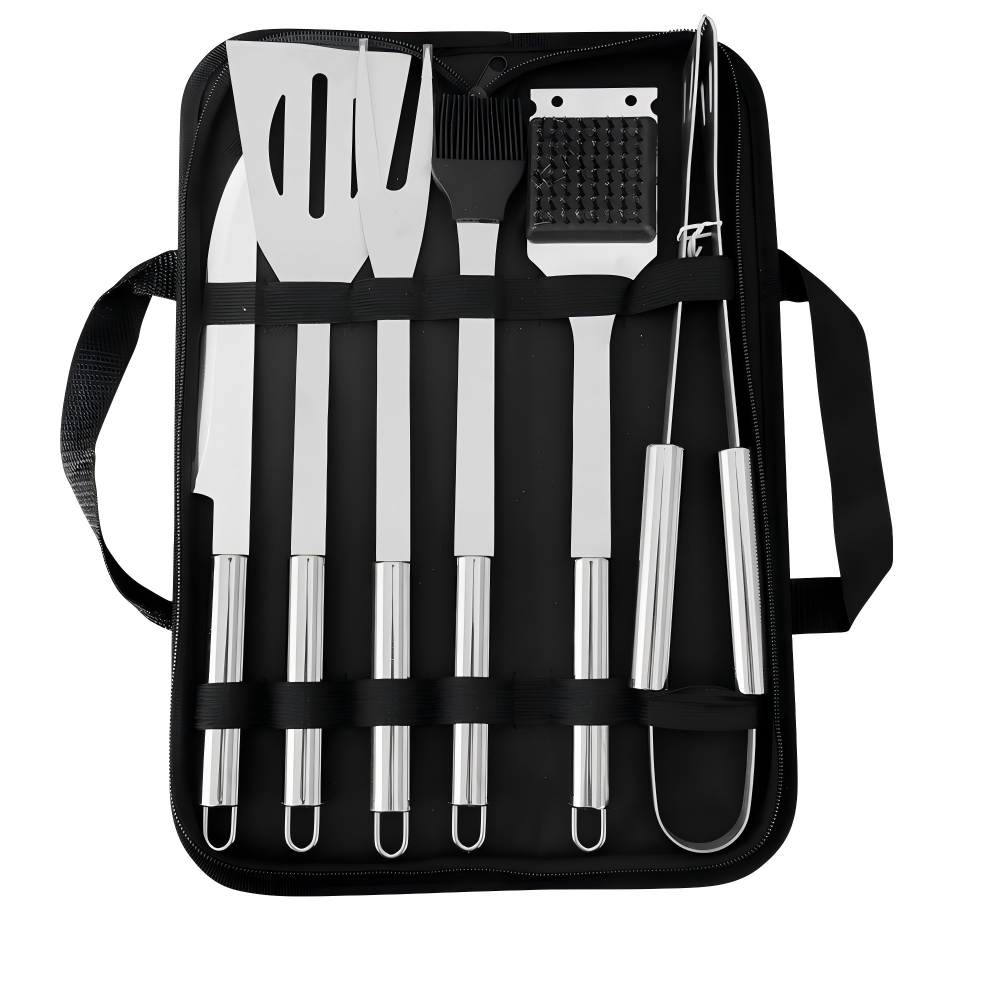 Set d'outils BBQ avec sac de transport – 7 pièces