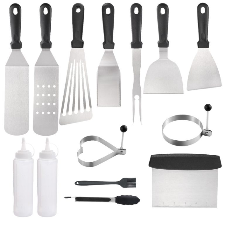 Set d'outils de grill BBQ 15 pièces avec sac de transport