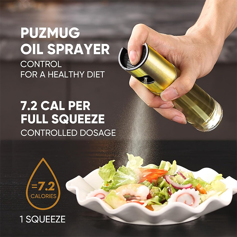 100ml Olive Oil Spray Bottle – Glass in use