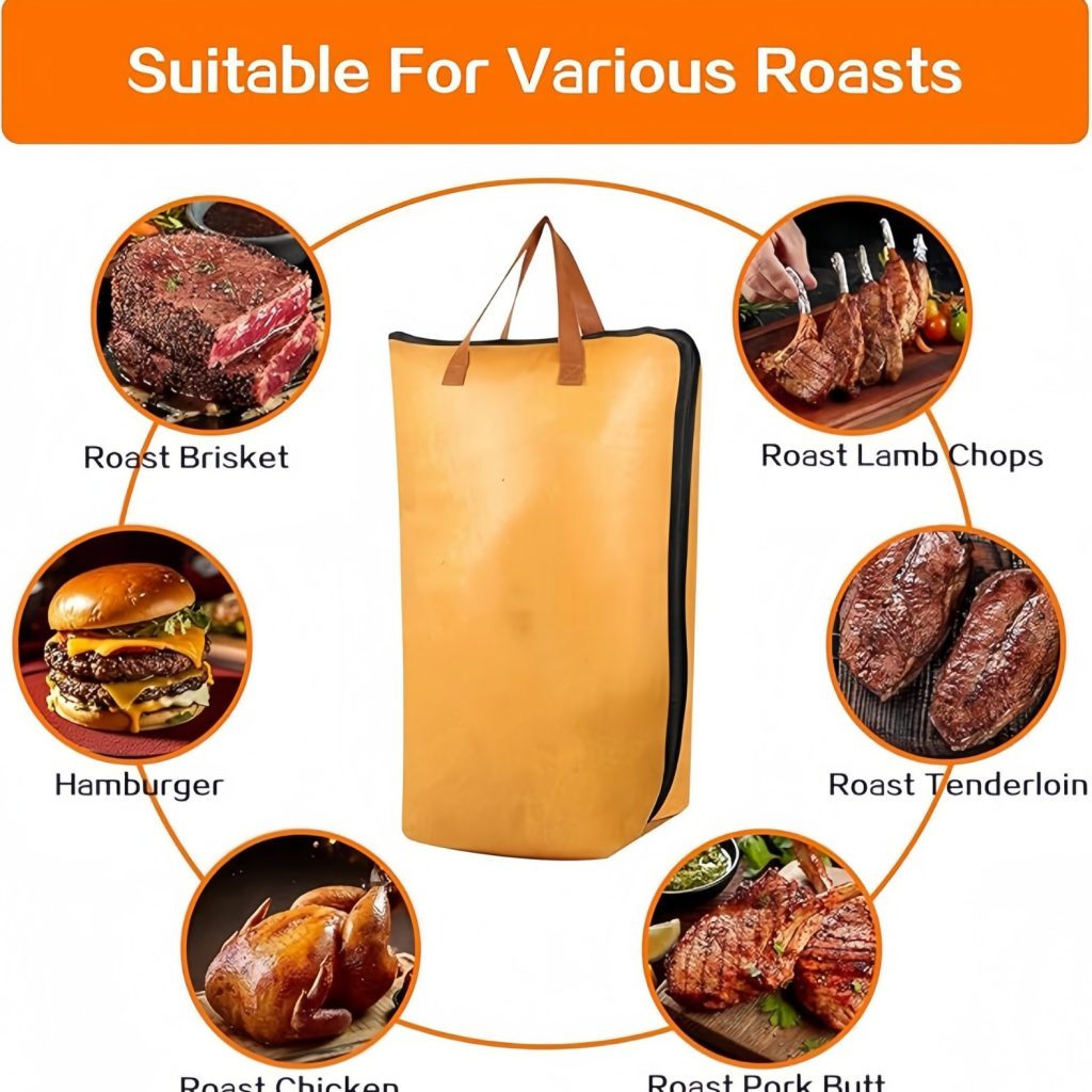 BBQ Resting Blanket with 5-Layer Insulation in use
