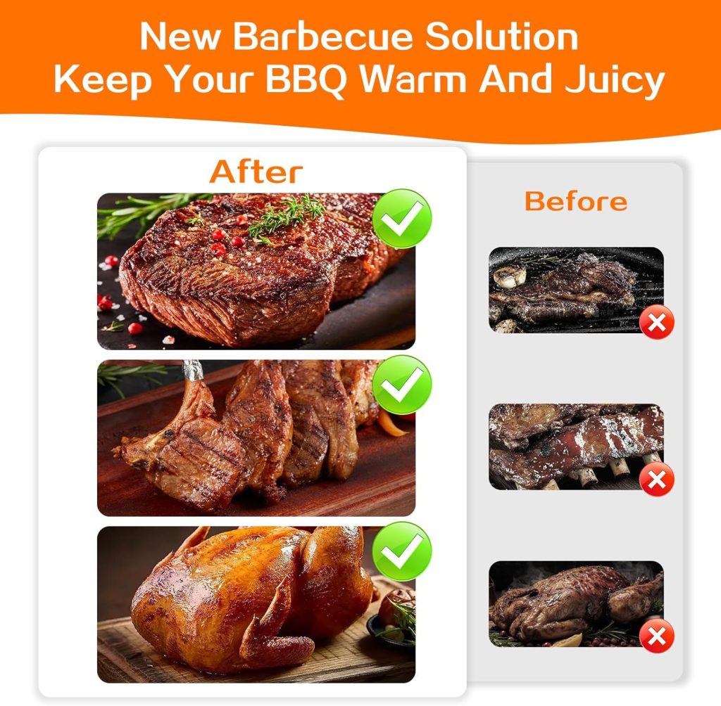 BBQ Resting Blanket with 5-Layer Insulation in use