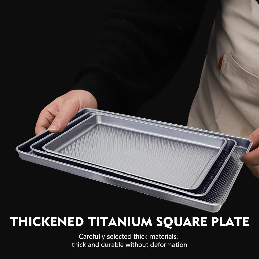 Titanium Baking & Grill Pan – 3 Sizes in use