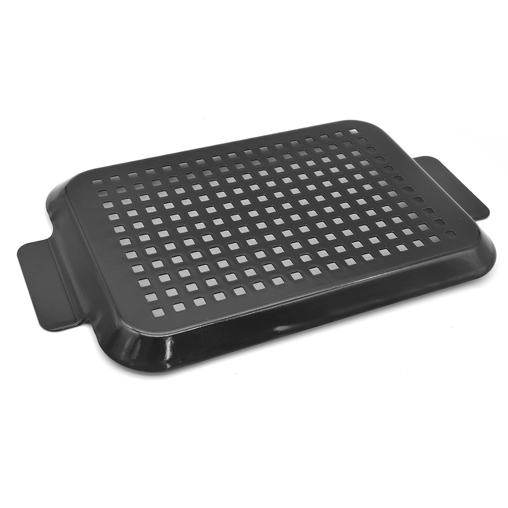 Enamel Mesh BBQ Grill Tray – 2-Piece Set