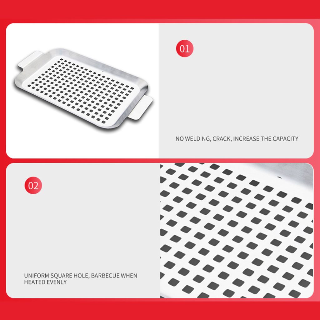 Stainless Drain Grill Pan – 3 Sizes in use