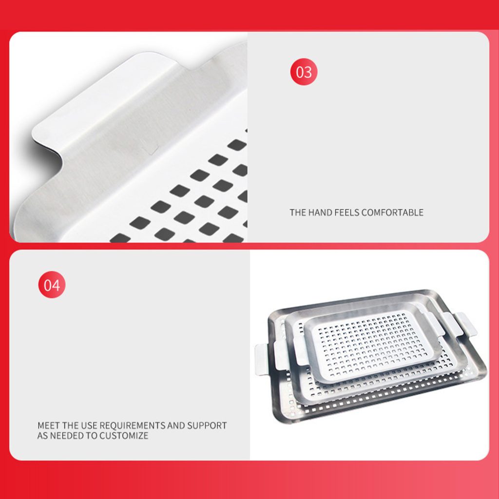 Stainless Drain Grill Pan – 3 Sizes in use
