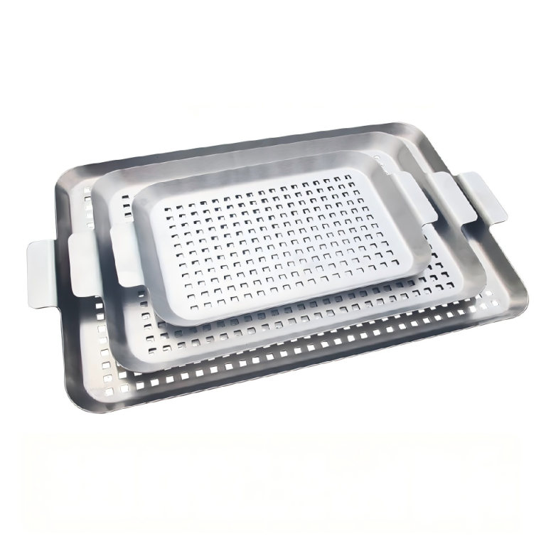 Stainless Drain Grill Pan – 3 Sizes