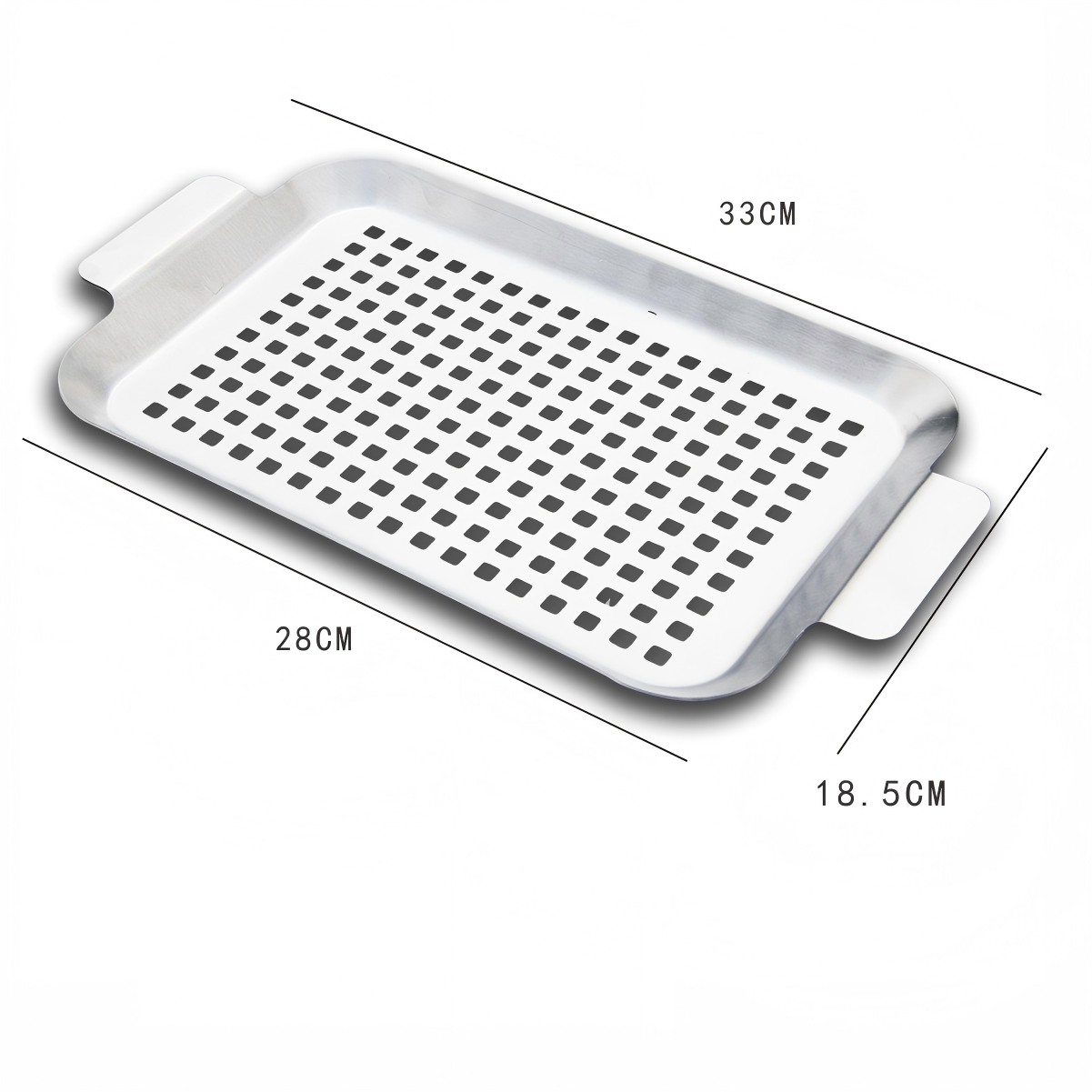 Plaque de grill drainante en inox – 3 tailles