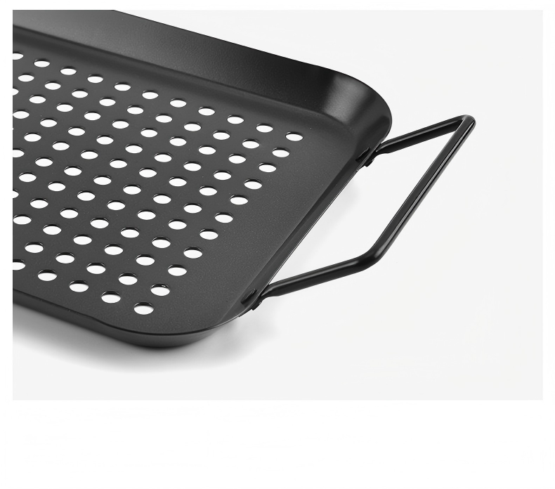 Stainless Oil Drain Tray – 38 cm in use