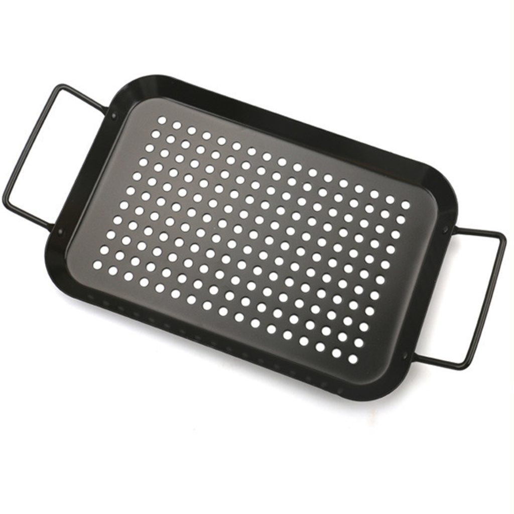 Stainless Oil Drain Tray – 38 cm in use