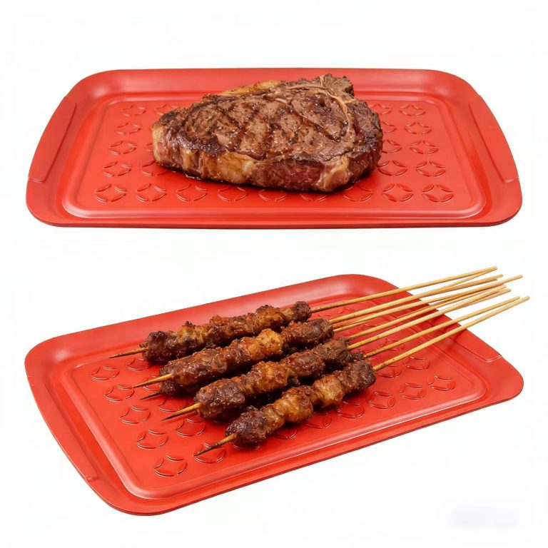 Heat-Resistant Enamel BBQ Tray – Patterned