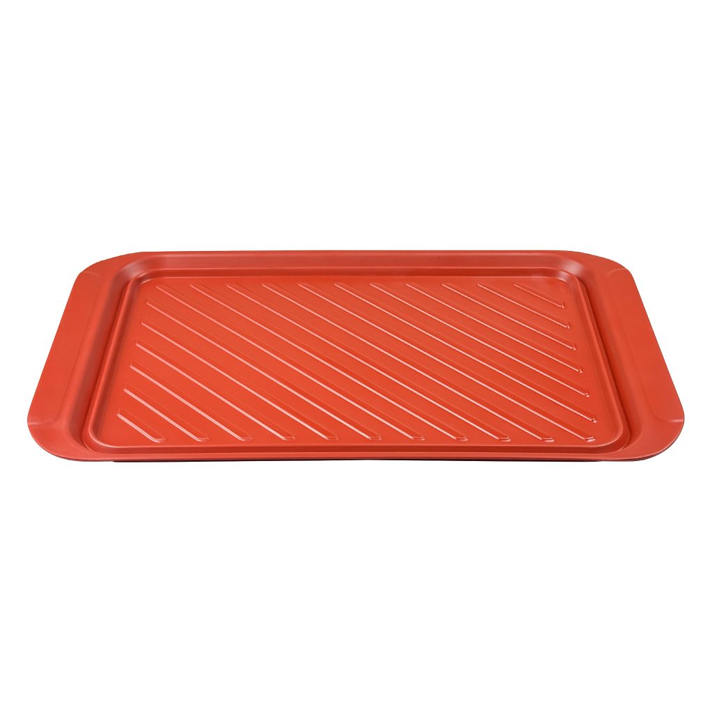 Heat-Resistant Enamel BBQ Tray – Red Diagonal specifications