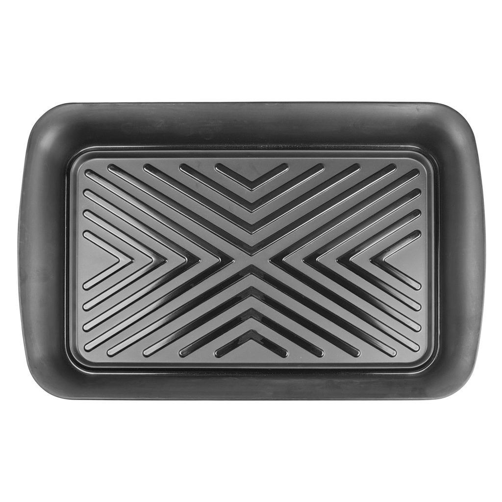 Heat-Resistant Enamel BBQ Tray – Black Diagonal specifications
