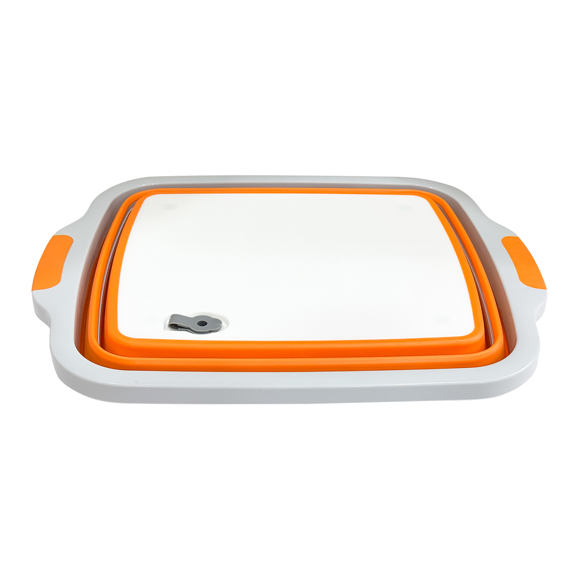 16L Collapsible Prep Box – Cutting Board, Wash Basin & Colander in One (Orange)