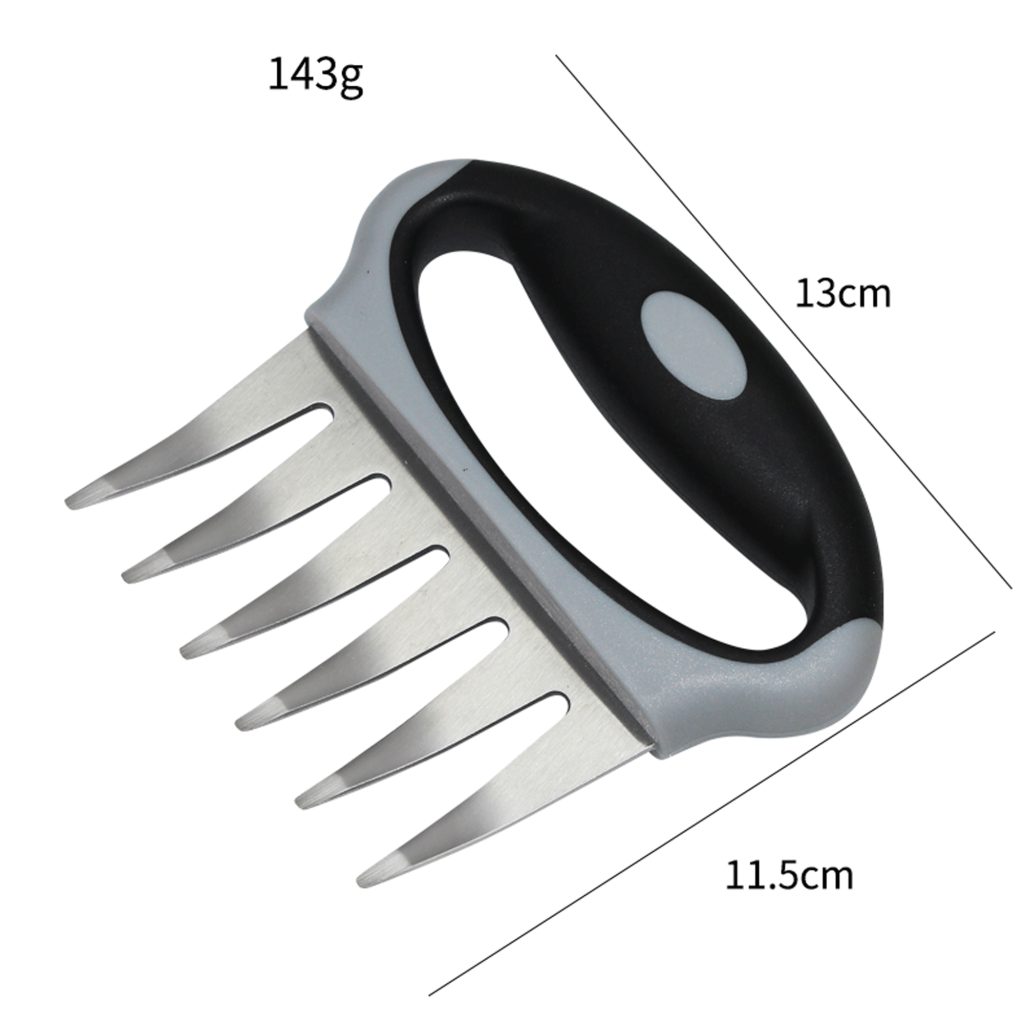6-Tine BBQ Meat Shredding Claw – Stainless in use