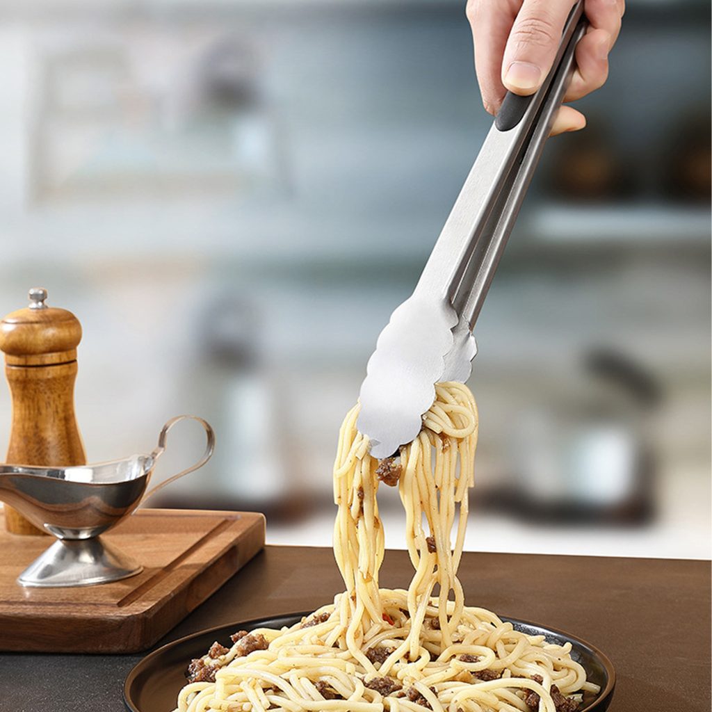 Stainless BBQ Tongs – 6 Sizes, Foldable in use