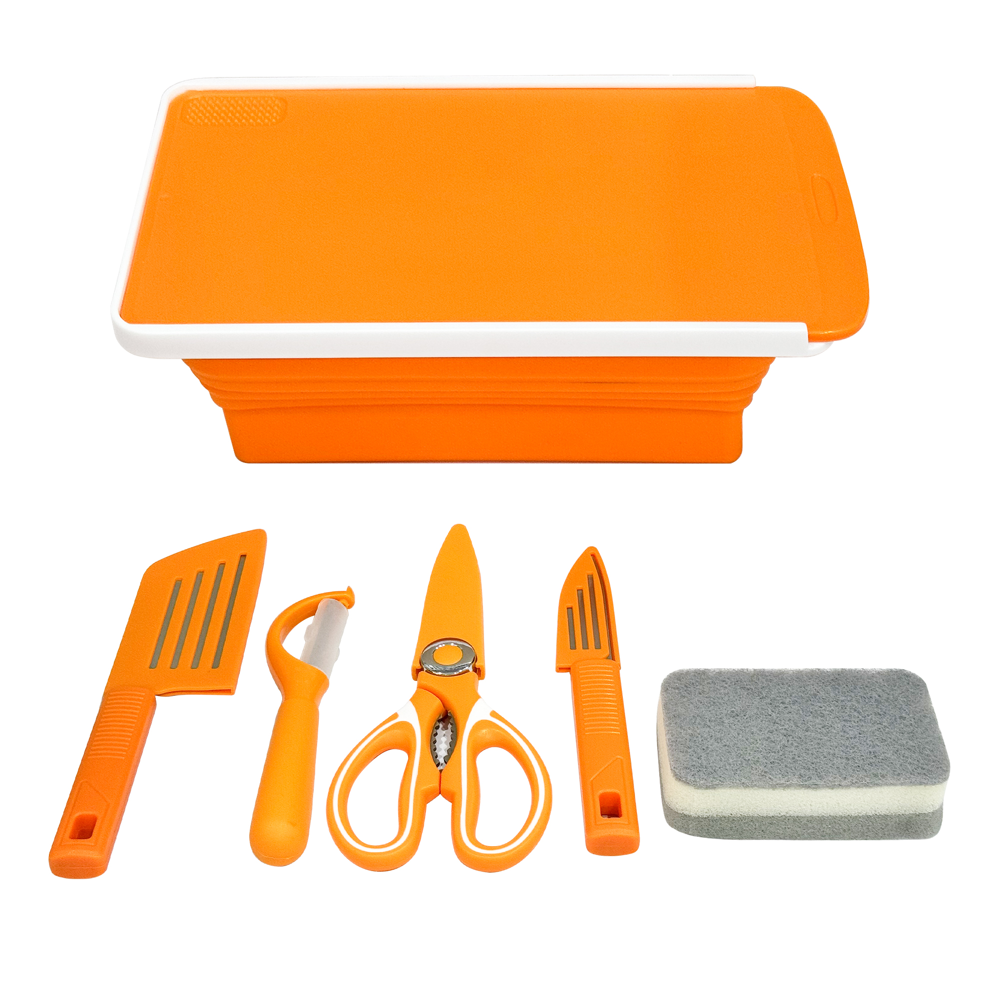 Folding Cutting Board & Knife Set – 7-Piece
