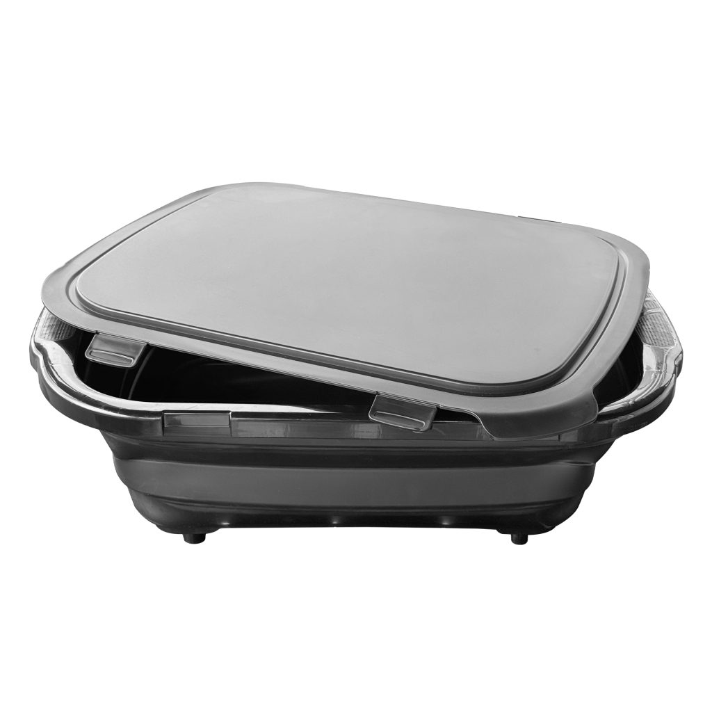 20L Foldable Stainless Steel BBQ Basket with Locking Lid