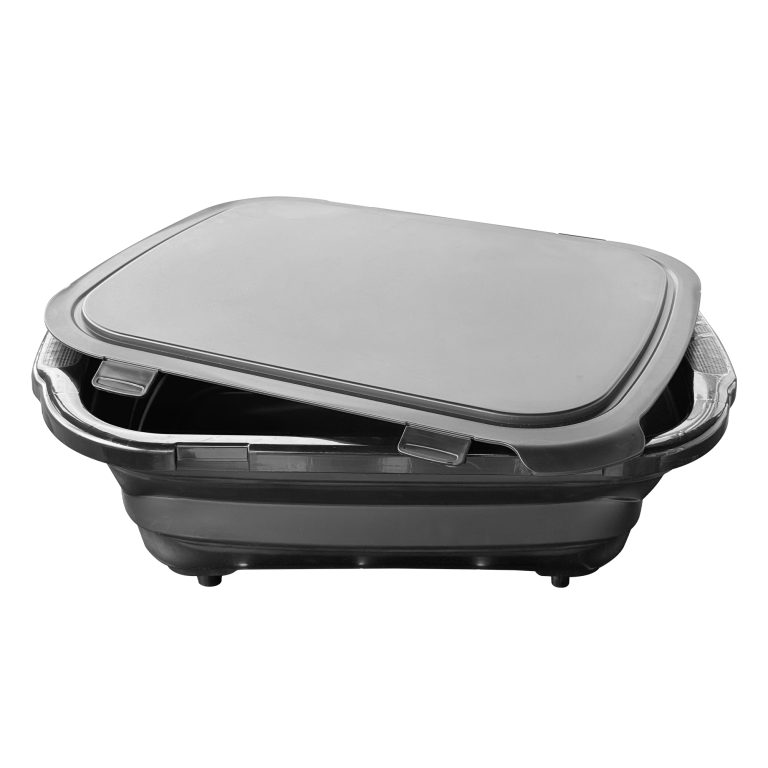 20L Foldable Stainless Steel BBQ Basket with Locking Lid
