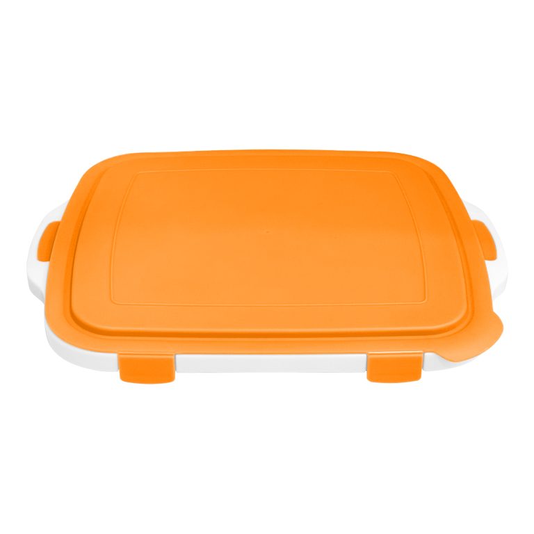 Foldable BBQ Prep Tub with Locking Lid – 8L (Orange)