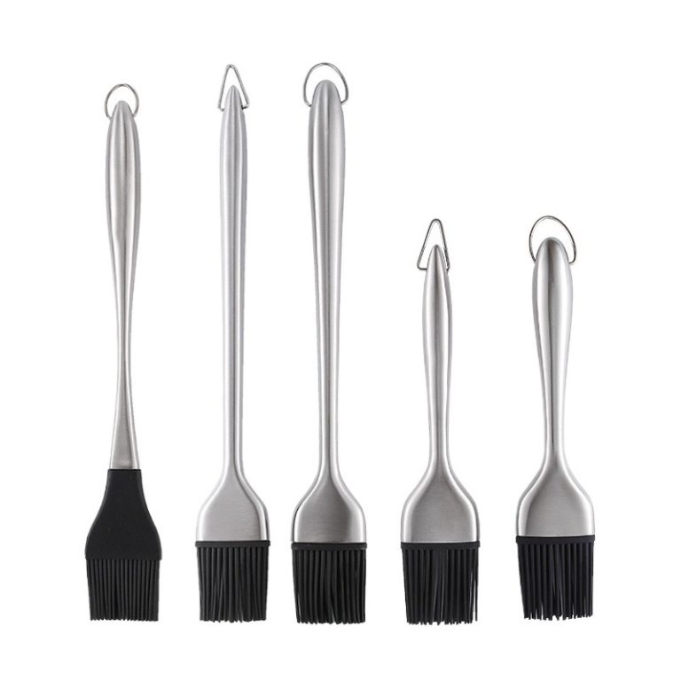 Silicone Basting Brush Set – 5-Piece Stainless