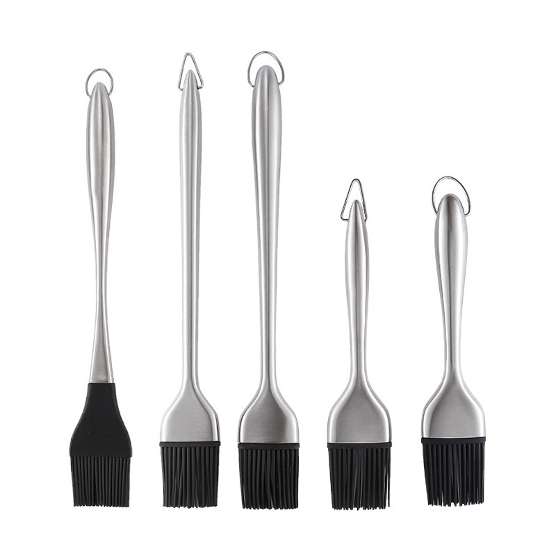 Silicone Basting Brush Set – 5-Piece Stainless