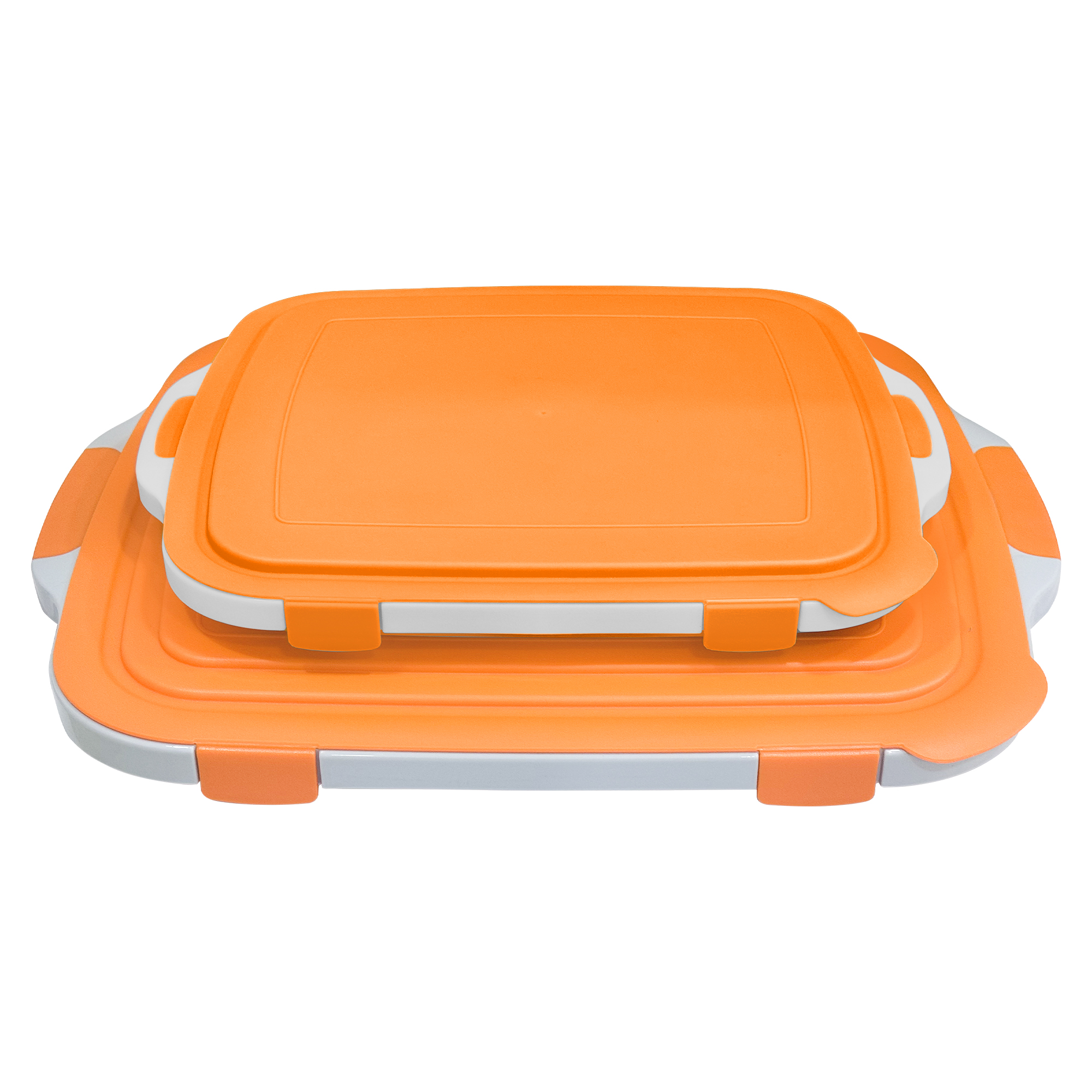Foldable BBQ Prep Tub with Locking Lid – 8L (Orange)