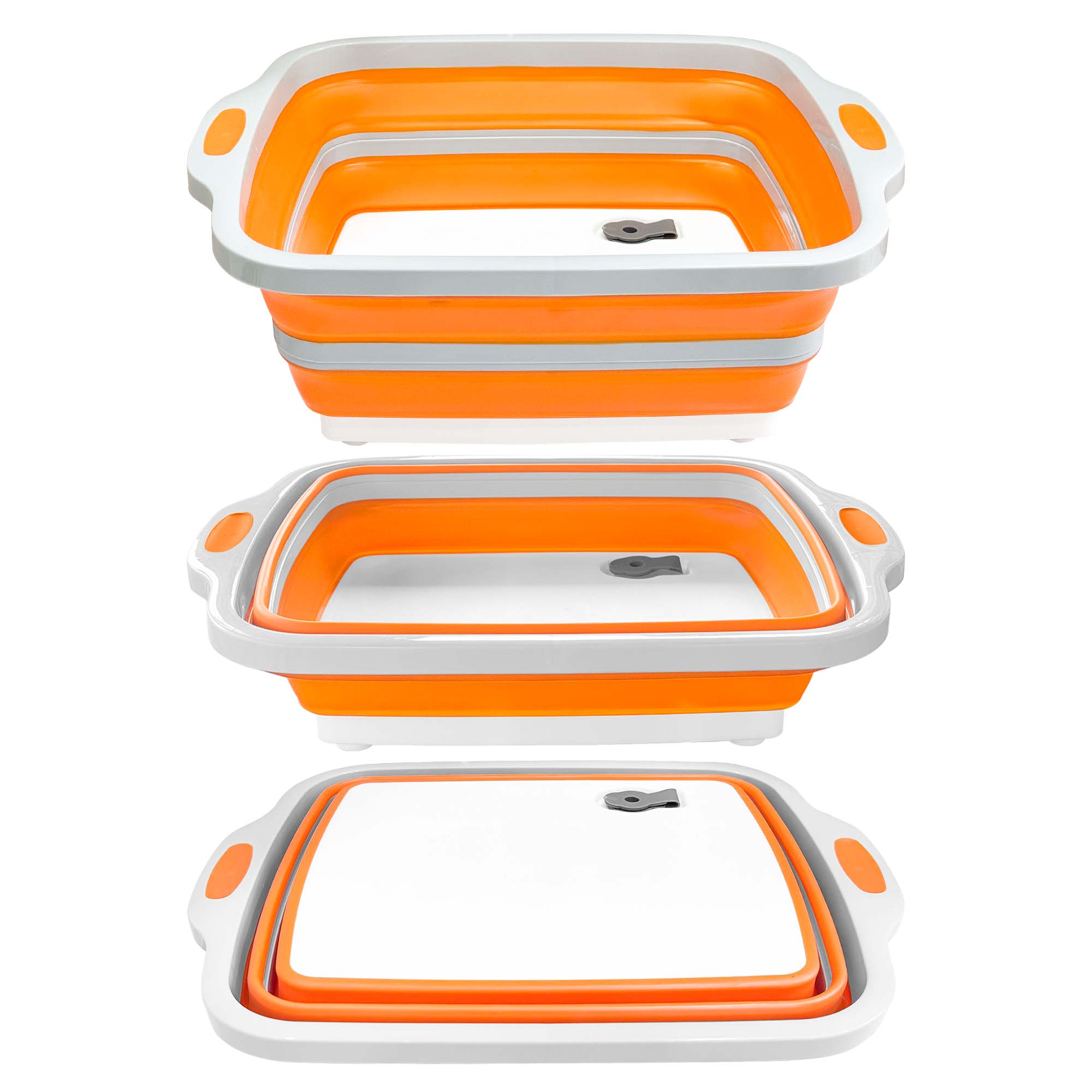 8L Collapsible BBQ Prep Set with Insulated Bag & Meat Claws (Orange)