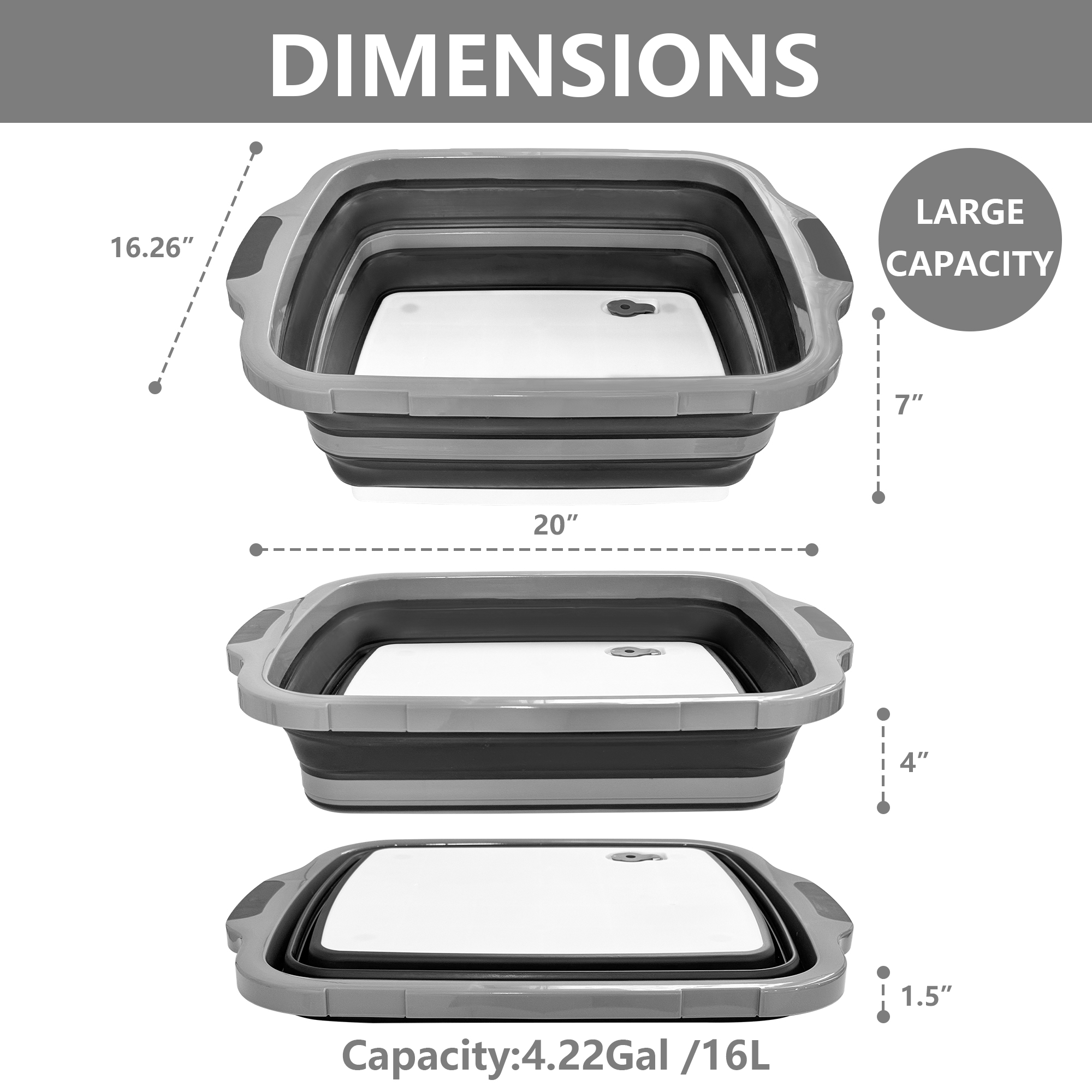 BBQ Folding Basket Set with Tray, Clips & Brush
