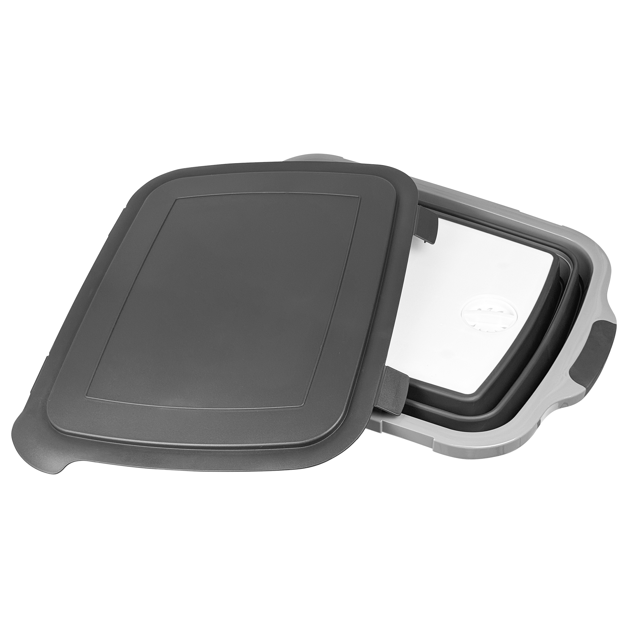 30L Foldable Multi-Purpose Basin with Sealed Lid – Black