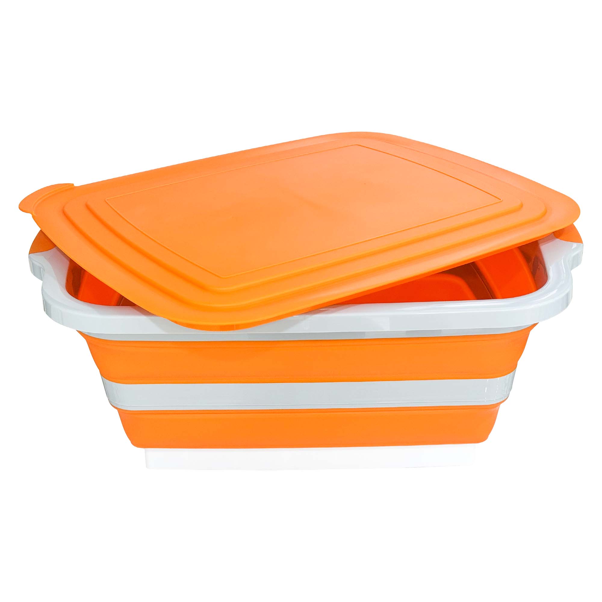 30L Collapsible Prep Tub for Kitchen, Picnic & Camping (Orange)