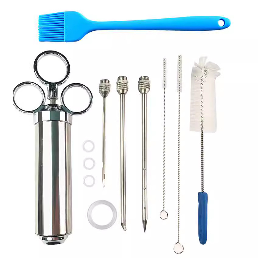 Kit d'injection pour viande – seringue à marinade en inox 304