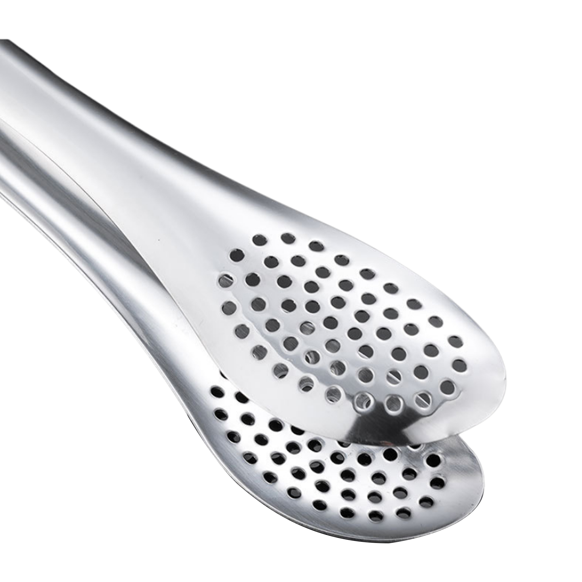 Stainless BBQ Tongs with Drainage Holes – 5 Sizes