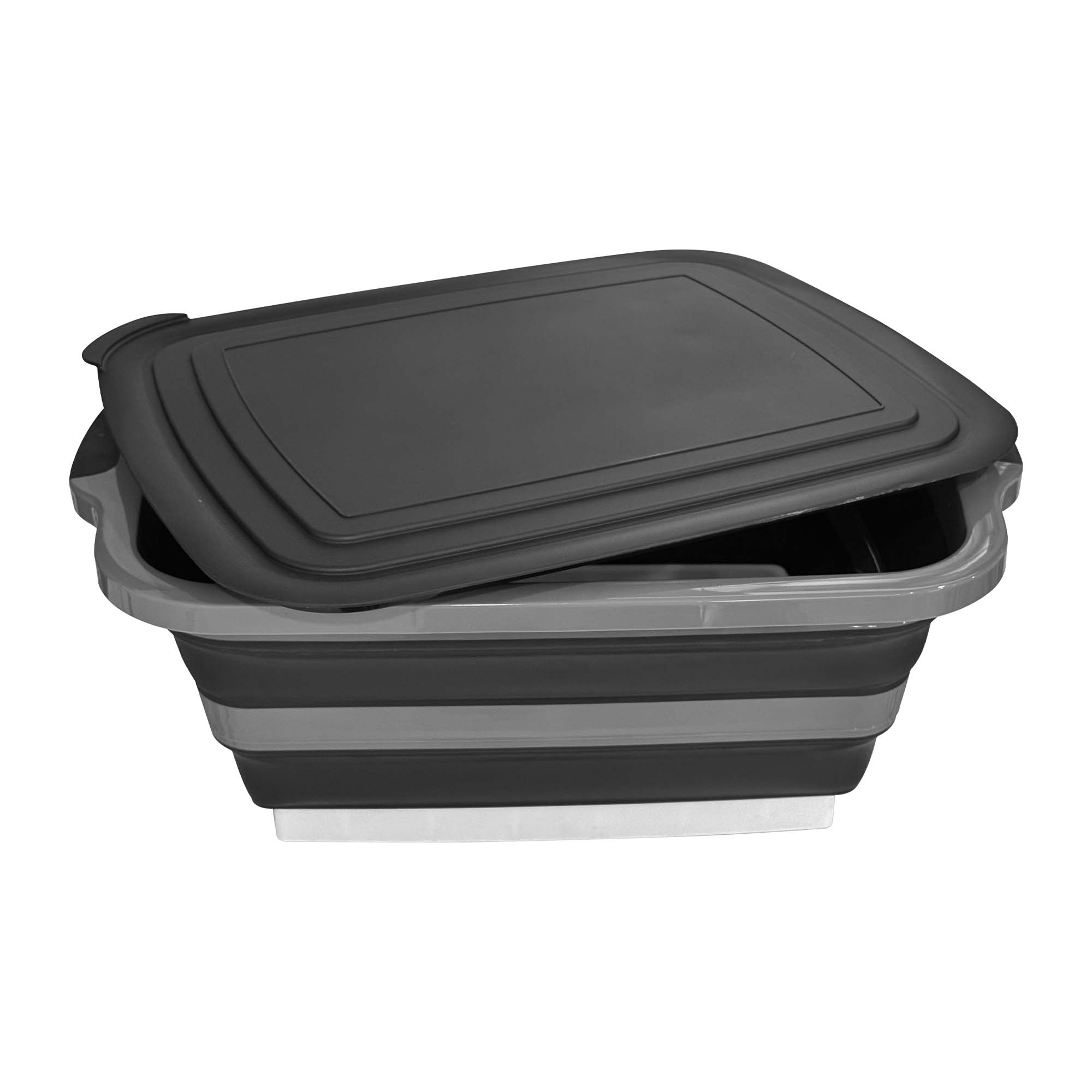 30L Collapsible Prep Tub for Kitchen, Picnic & Camping (Black)