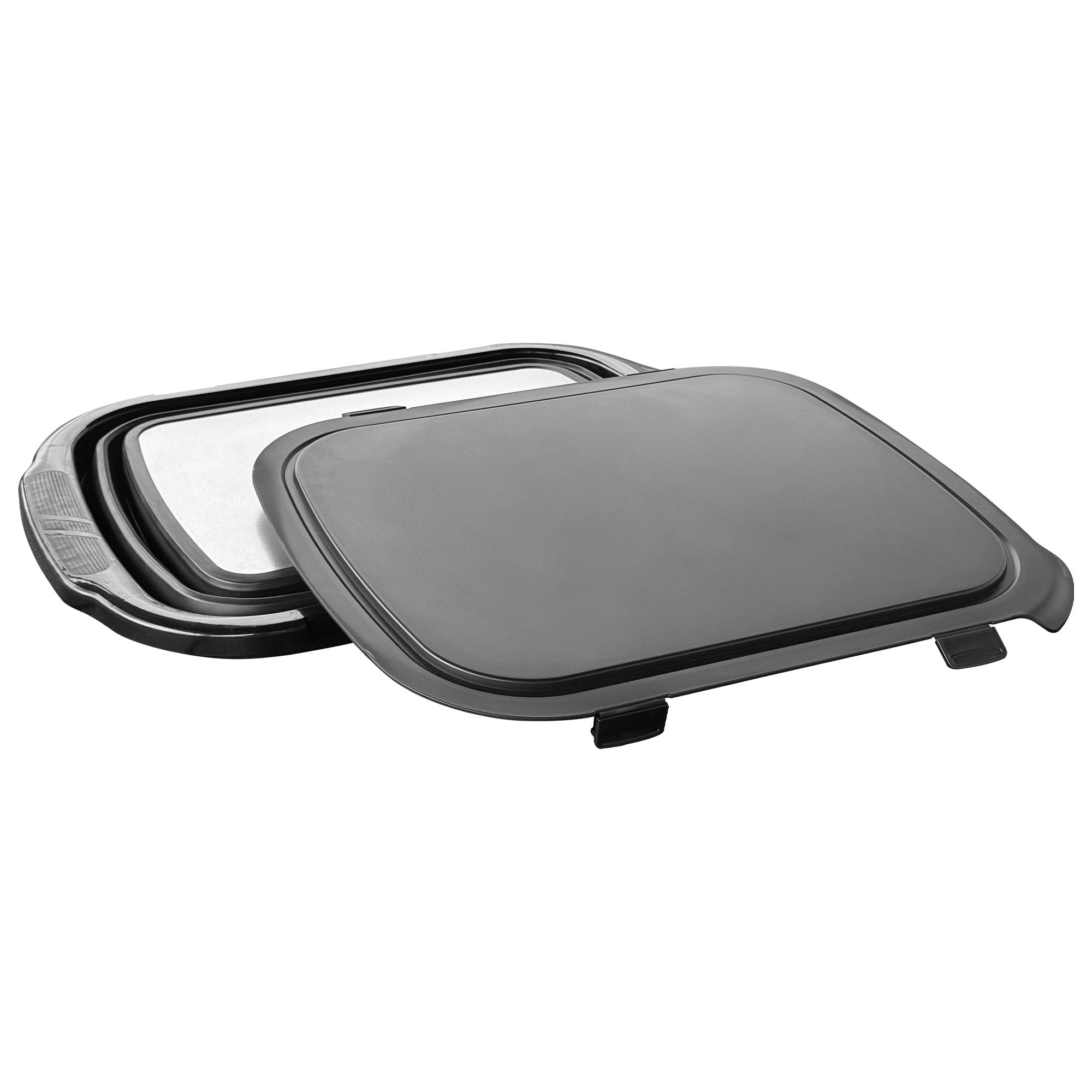 20L Foldable Stainless Steel BBQ Basket with Locking Lid
