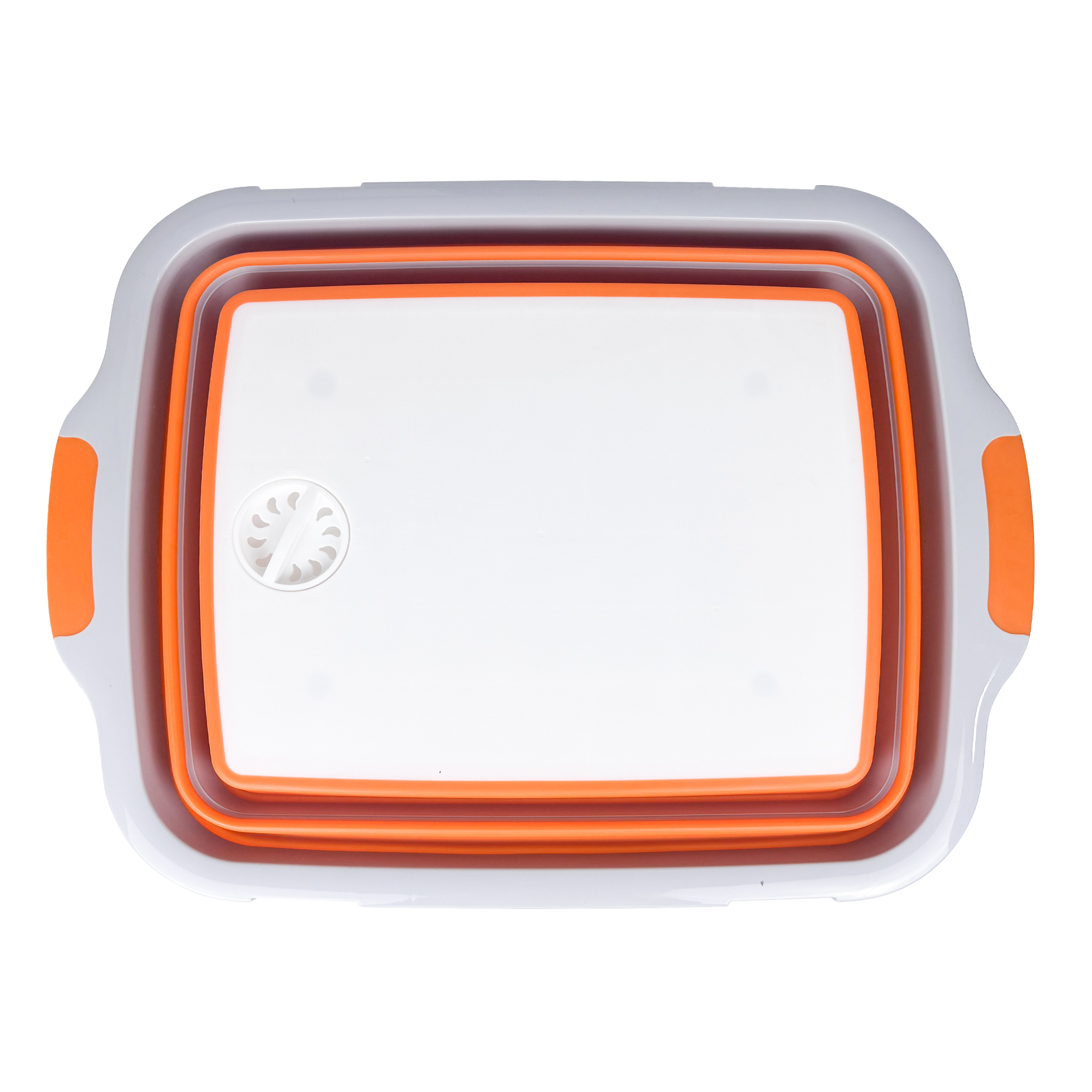30L Foldable Multi-Purpose Basin with Sealed Lid – Orange