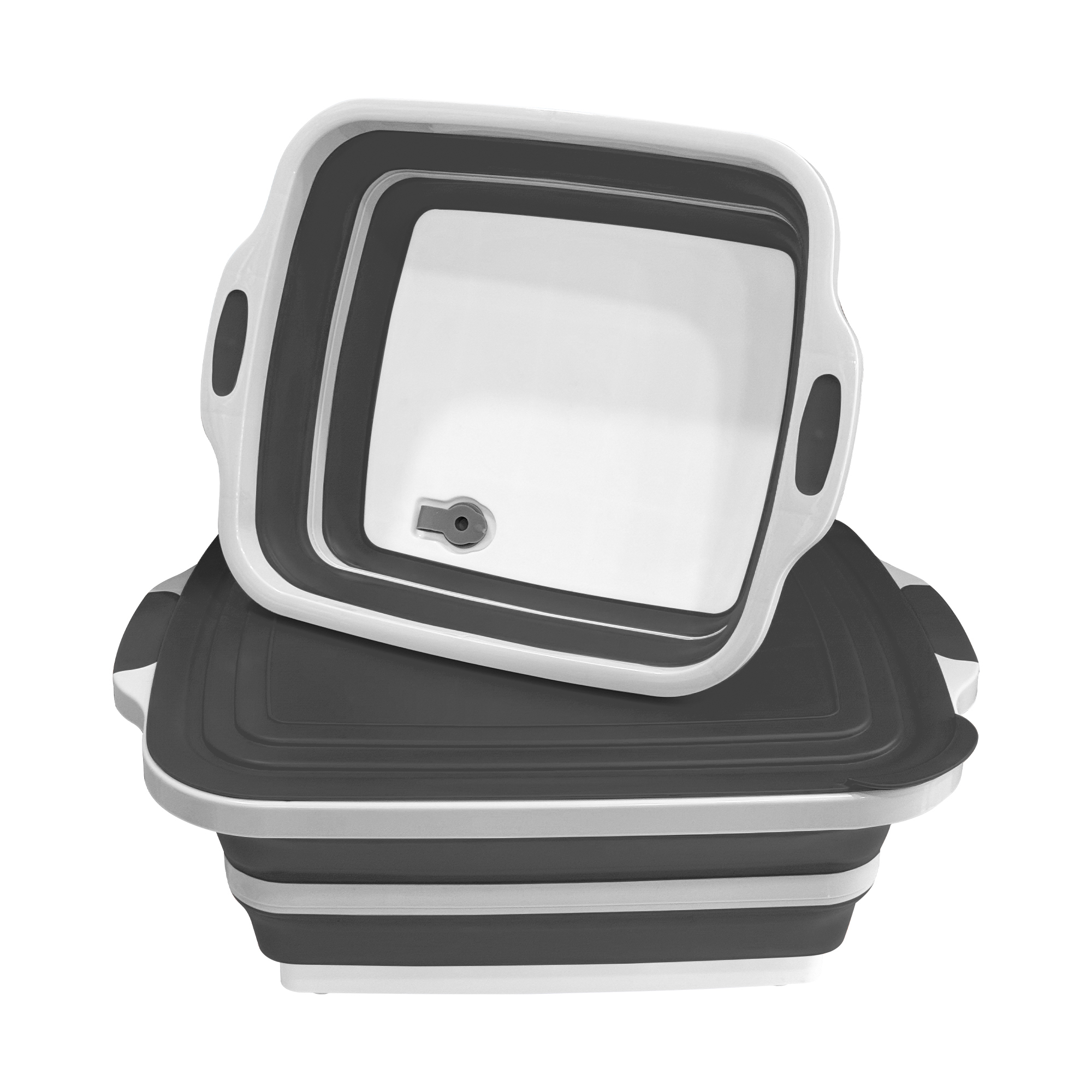 16L Collapsible Prep Box – Cutting Board, Wash Basin & Colander in One (Black)