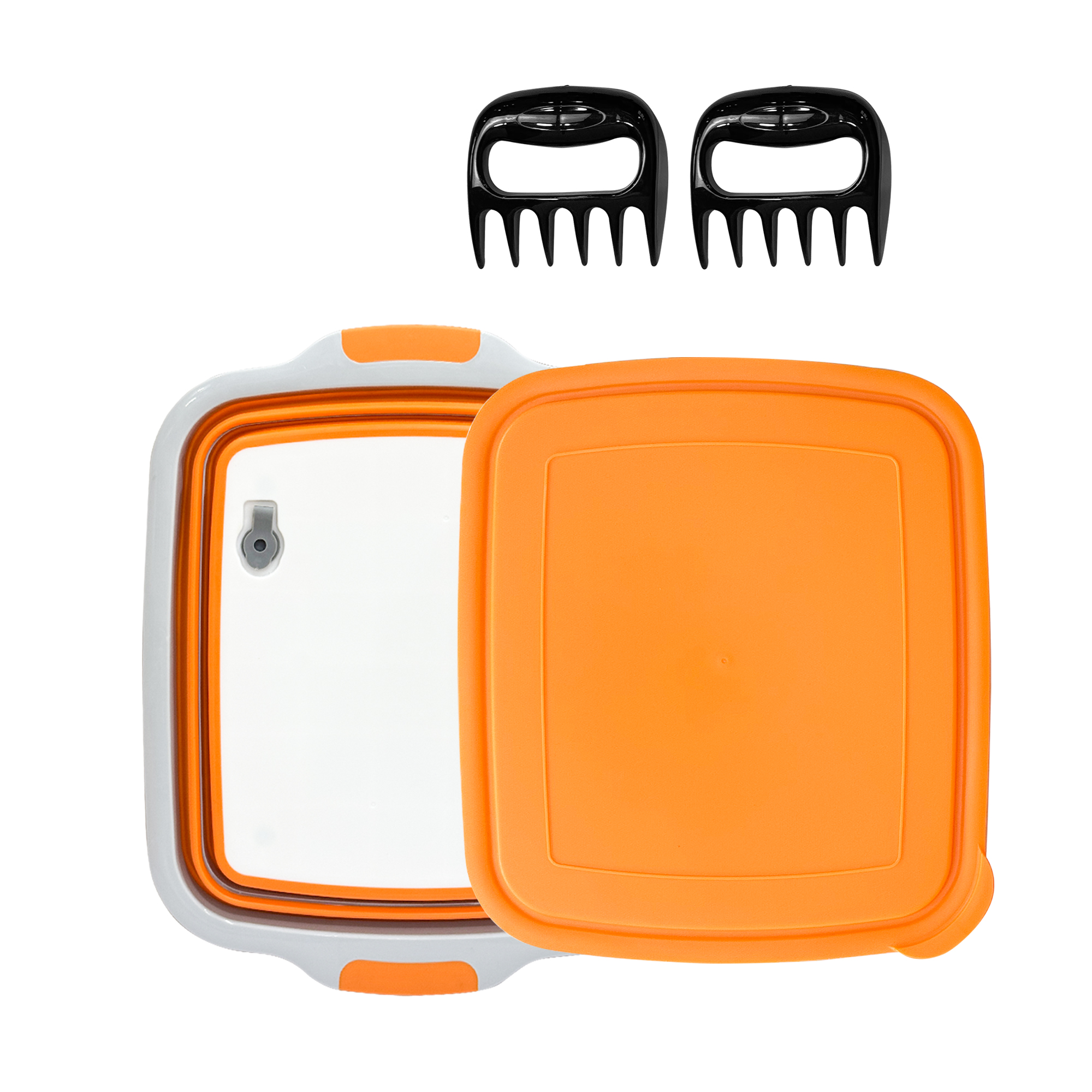 16L Faltbare Vorbereitungswanne mit Fleischkrallen (Orange)